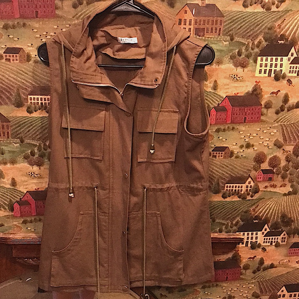 Olive green vest